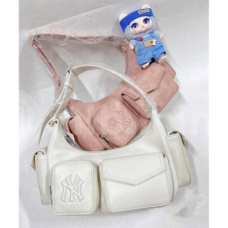 () Túi Pocket MLB  ,Túi Đeo Vai Nữ MLB Multi Pocket Cargo Bag New York Yankees MLB NY Full Tag Code 