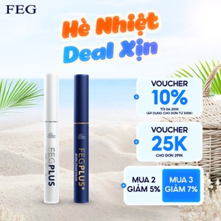 Combo Dưỡng Mi FEG Plus Stem Cells Phiên Bản Tế Bào Gốc, Dài Mi Nhanh, Không Gây Thâm Mắt 5ml/Lọ