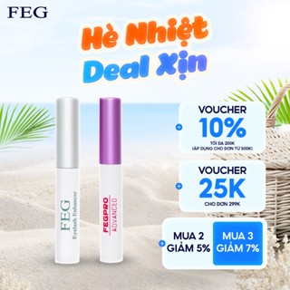 Combo Serum Dưỡng Mi Toàn Diện FEG - Dưỡng Mi Chắc Khỏe, Dài, Cong Vút Sau 14 Ngày (3ml)