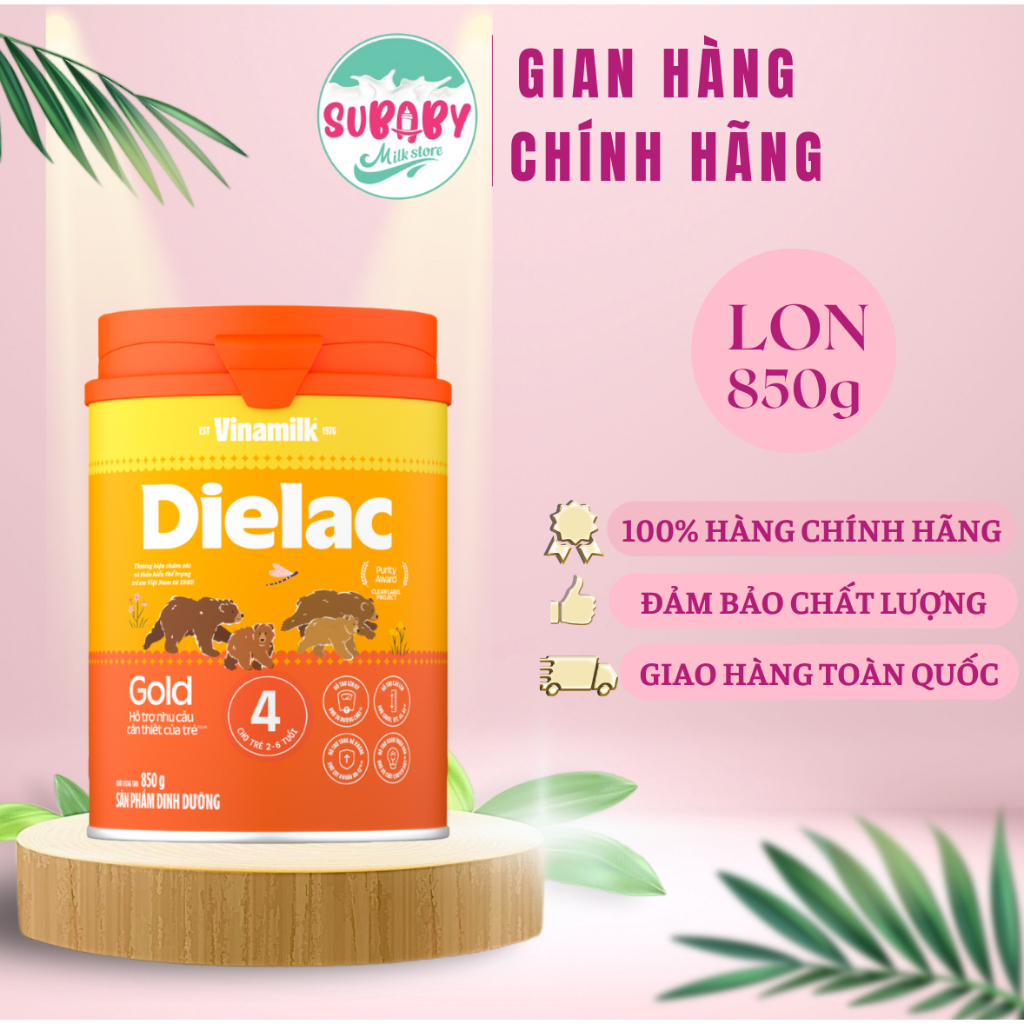 Sữa bột Vinamilk Dielac Gold 4 Hộp thiếc 850g-1450g (cho trẻ từ 2- 6 tuổi)