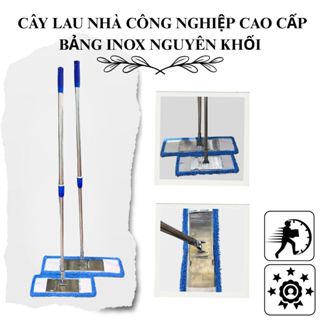 Cây Chổi lau Sàn nhà Công Nghiệp San Hô CAO CẤP Bản Lau 45-60cm INOX NGUYÊN KHỐI DÀY DẶN Chắc Chắn