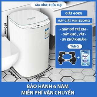Máy giặt mini ECOMIX tự động 100% - vắt , giặt , sấy khô , khử khuẩn bằng tia UV - Bảo hành 6 năm