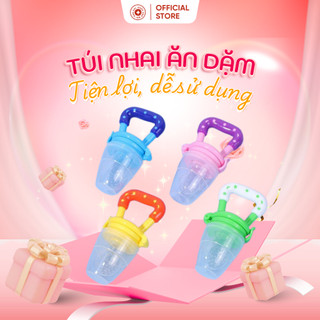 (Xả quà tặng) Túi Nhai Ăn Dặm Cho Bé - Chất Liệu Silicone An Toàn, Giúp Bé Tập Ăn