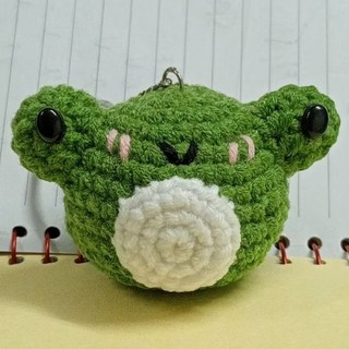 Móc khóa ếch xanh handmade siu cute