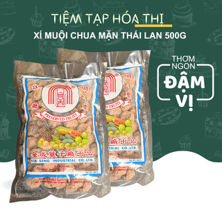   Combo 2 Túi  Xí Muội Mặn Thái Lan Nguyên Bản  2 túi x 500g  Có Hạt Chua Chua Mặn Mặn 