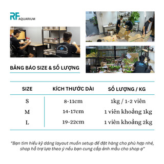 1kg Đá Cuội Vân Mây | Khai Thác Tự Nhiên Dùng Setup Tiểu Cảnh Bể Thủy Sinh Biotop | RF Aquarium