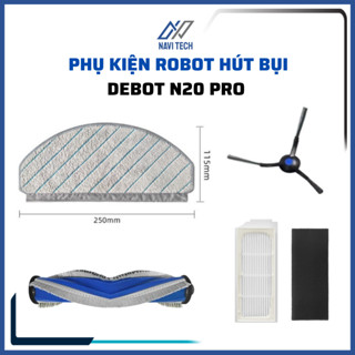 Phụ kiện robot hút bụi Debot N20 pro khăn, lọc, chổi cạnh, chổi lăn