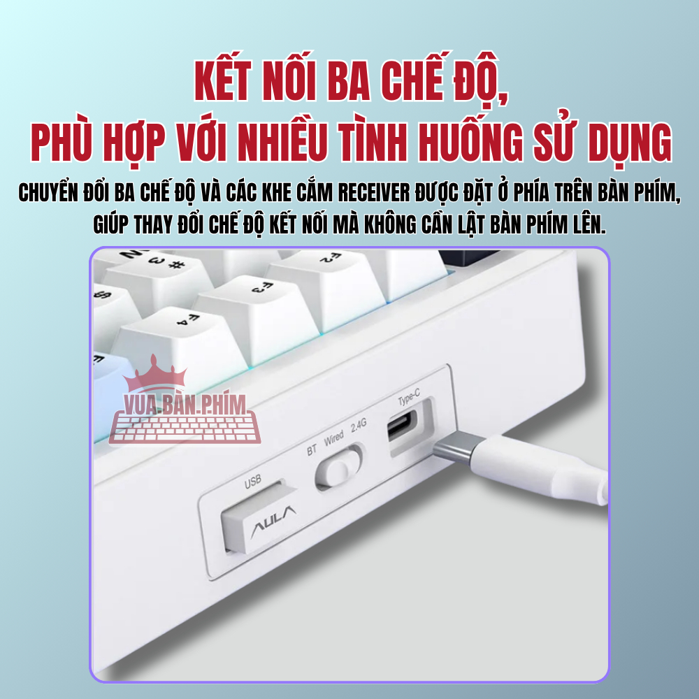 [Hàng Sẵn] Bàn phím cơ không dây Aula f75 max , màn hình tùy chỉnh , mạch xuôi, 3 mode, hotswap, led rgb, full foam | BigBuy360 - bigbuy360.vn