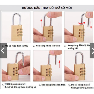 ổ khóa mini khóa va li mã số bằng đồng