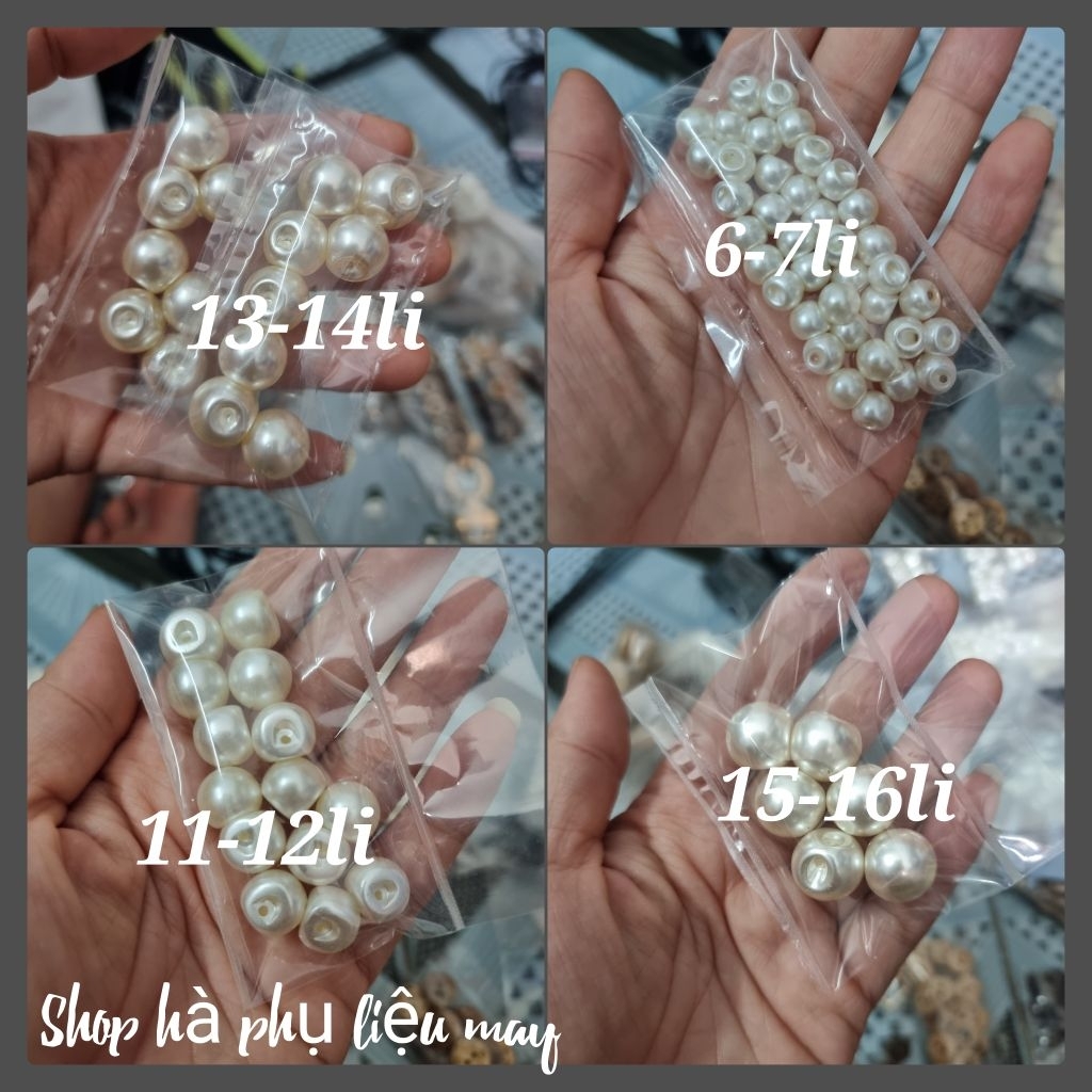 Cúc ngọc ( hạt ngọc trai nhựa ) gói 50 cúc