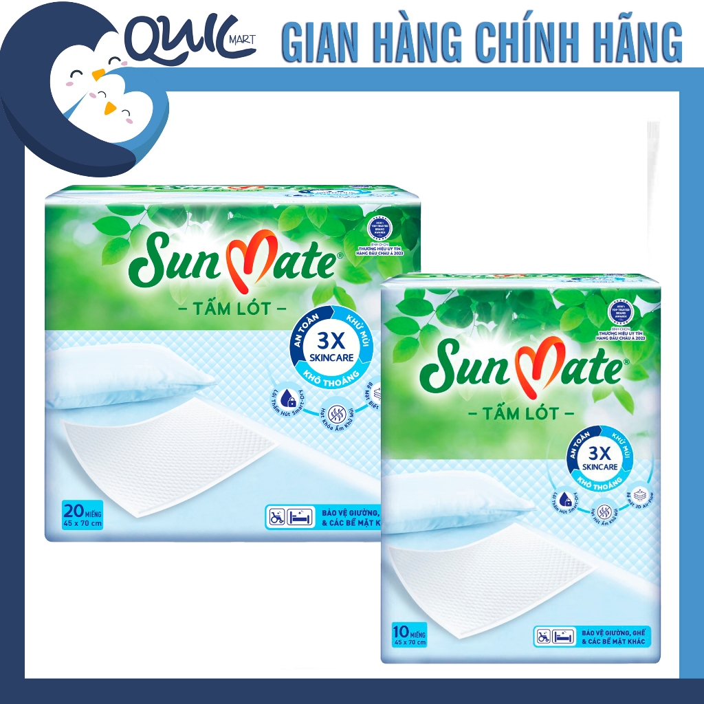 Tấm lót SunMate 10 Miếng/ 20 miếng kích thước 45x70cm