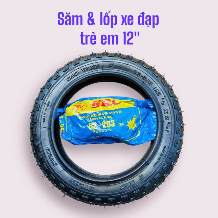 Săm / lốp xe đạp 12 x 1.1/2-1.1/4 ( 62-203)