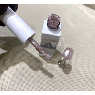  Sơn gel thạch hồng mắt mèo kim cương trắng m.011 