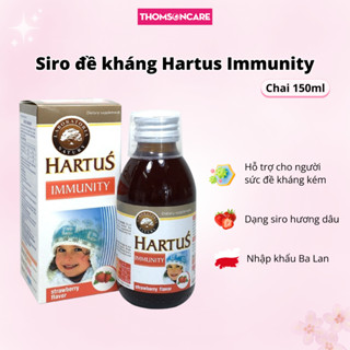 Hartus Immunity siro tăng sức đề kháng cho bé 150ml, tăng miễn dịch, giảm ốm vặt cho bé - nhập khẩu chính hãng Châu Âu