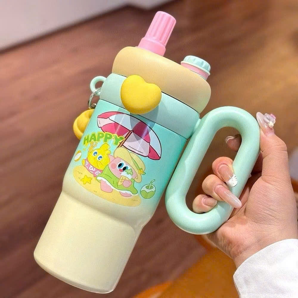 Ly Nước Giữ Nhiệt Rainbow Inox 316 Dễ Thương 850ml Ly Giữ Nhiệt Inox 316 Cao Cấp,Cốc Uống Nước