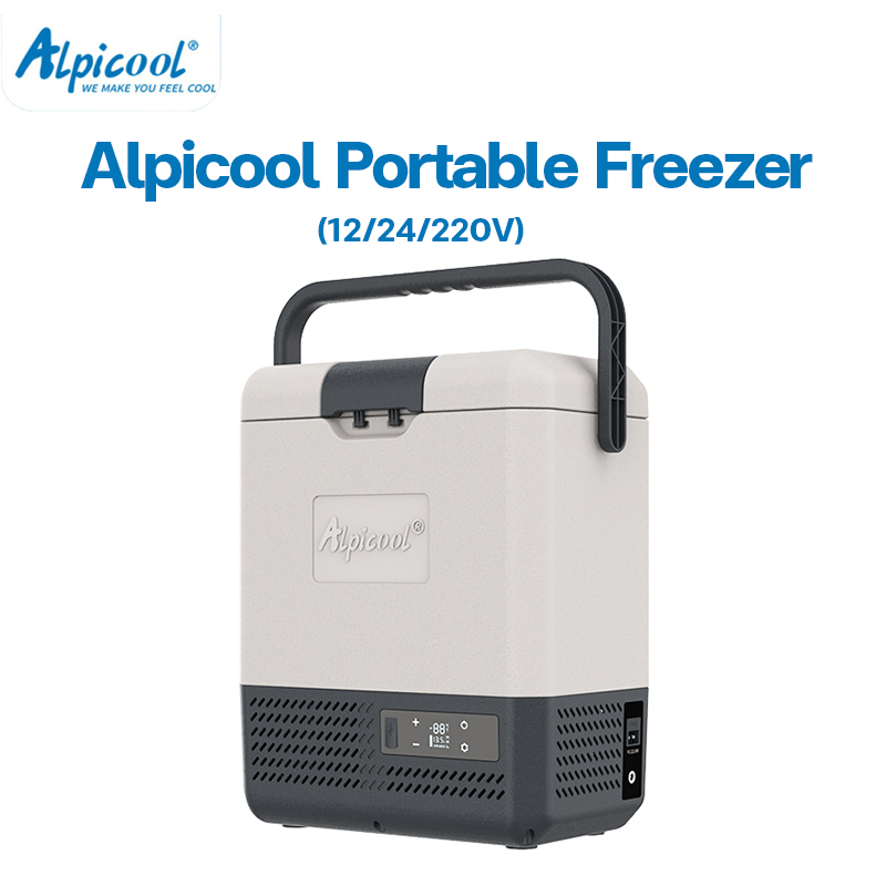 Alpicool P8 Outdoor Cooler Fishing Camping Ice Keeping Detachable Battery 12v ac to dc Compressor Bo