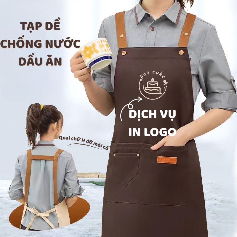 In lo go thương hiệu theo yêu cầu,In tạp dề nấu ăn,quán cafe,tiệm nail,quán cắt tóc