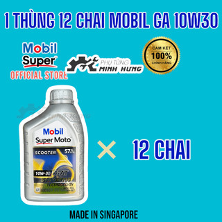 ( 1 Thùng 12 chai ) Nhớt Mobil TAY GA * 10w30 * 0,8L chính hãng >>>>