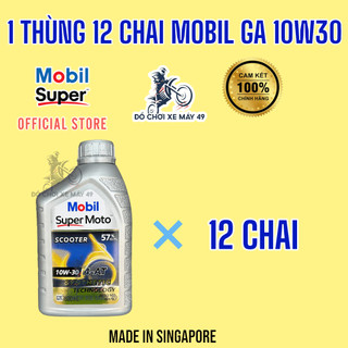 [49] ( 1 Thùng 12 chai ) Nhớt Mobil xe TAY GA * 10w30 * 0,8L chính hãng >>>>