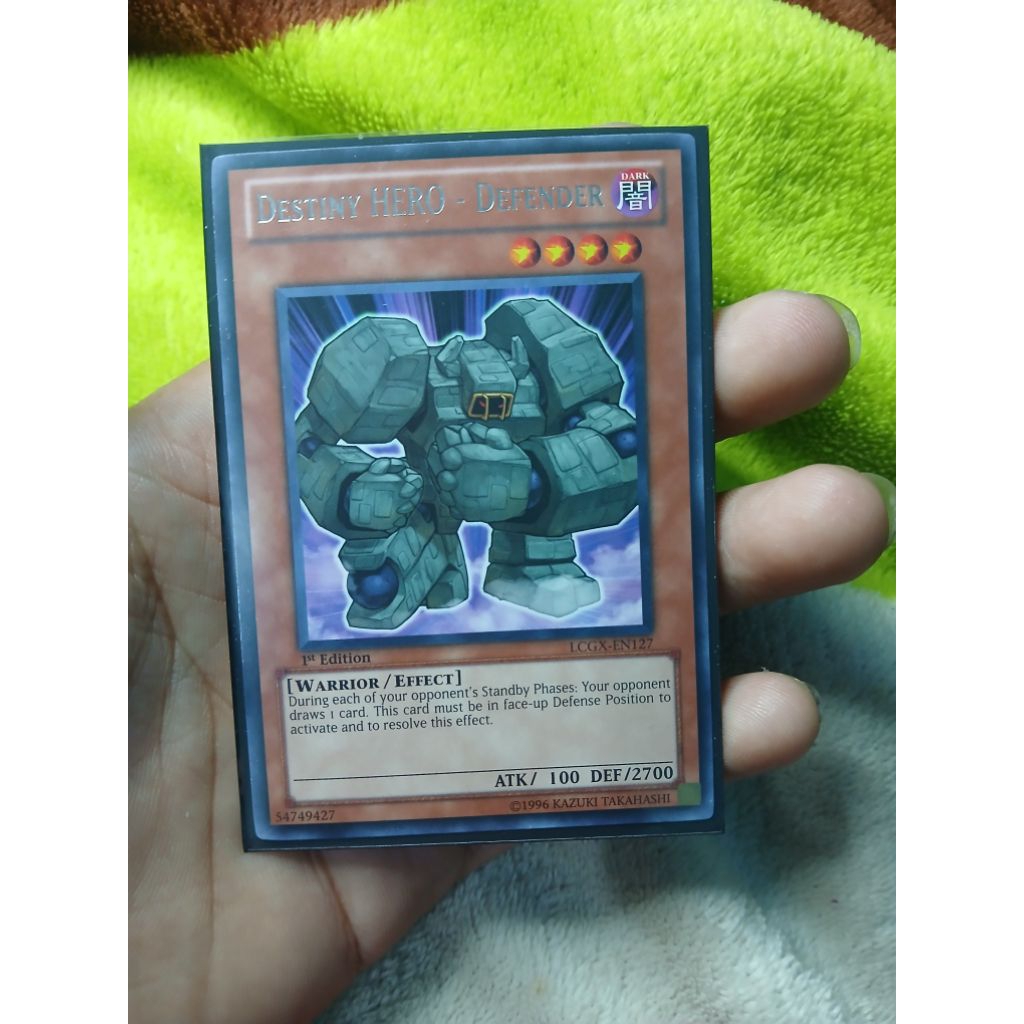 [Yugioh Biên Hòa Store] 1 lá thẻ bài Destiny Hero - Defender - LCGX-EN127 - Rare 1st Edition