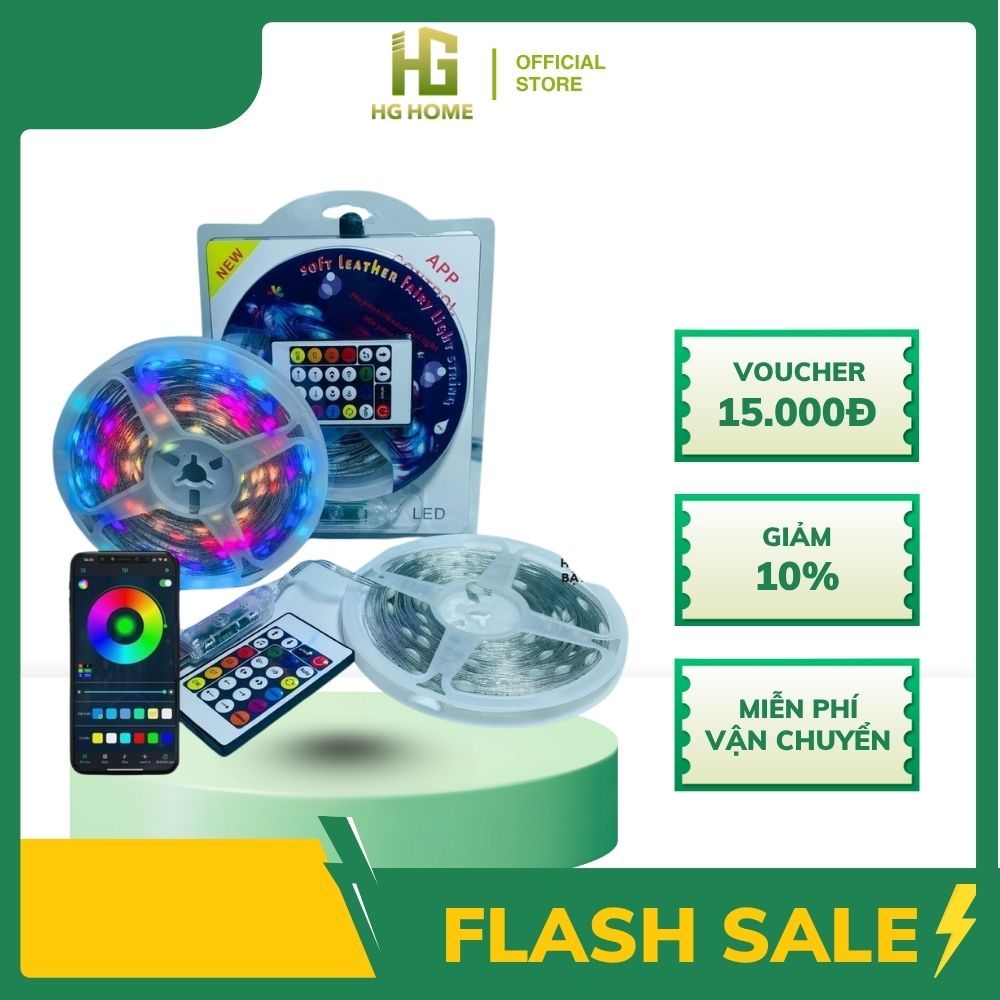 Dây Đèn Led đuổi ARGB 10M,20M Cổng USB 16 Triệu Màu Nháy Theo Nhạc, Chống Nước, Điều Khiển Remote HG