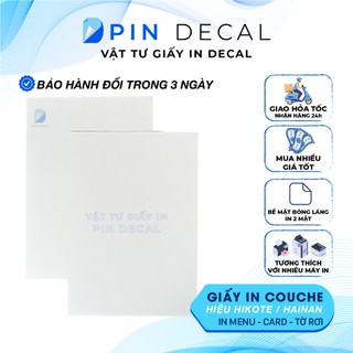 [Pin Decal] Xấp 50 tờ - Giấy in Couche C148 - C300 gsm - khổ A4 A3 - in phun, Laser (KHÔNG KEO)