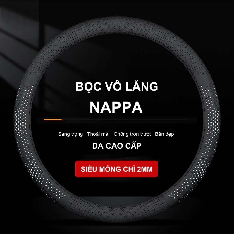 Bọc vô lăng Da Nappa Cao cấp cho xe Mitsubishi