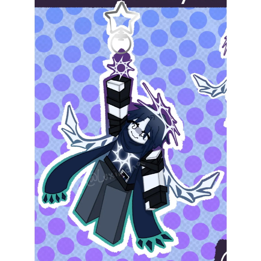 Móc khóa Two Time Double-Sided Keychain - Forsaken - Roblox quà tặng treo balo