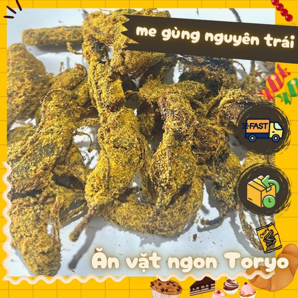 Ô mai me gừng cam thảo nguyên trái, me chua ngọt (500g)