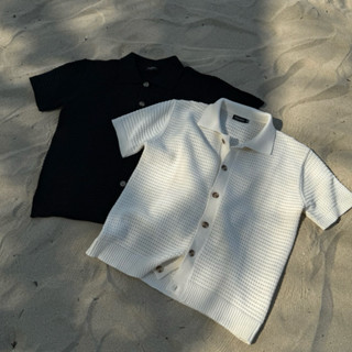 Áo Sơ Mi Lưới Đi Biển Ngắn Tay Dệt Kim Cao Cấp Phong Cách Hàn Quốc By Wearway Nam Nữ Menswear