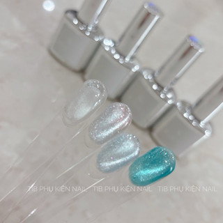Sơn gel mắt mèo kim cương Kisiel trong suốt nhủ siêu sáng-tib nail