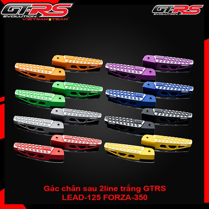 [Chính hãng] Gác chân sau 2line trắng GTRS LEAD 125 FORZA-350
