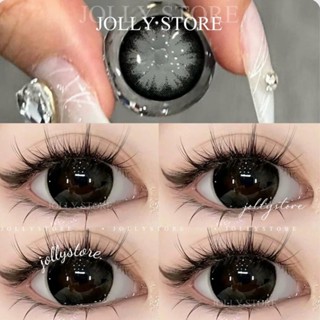   6M  Lens Kính áp tròng 166 Black JOLLY STORE giãn to 14.5mm LUNA EYES 