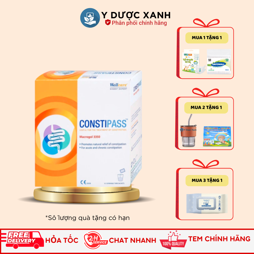 Mua [ Chính Hãng] CONSTIPASS Macrogol 3350, 20 gói, Bột hỗ nhuận tràng cho bé từ 2 tuổi - Y Dược Xan