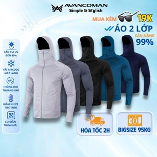 Áo chống nắng nam 2 lớp AVANCOMAN cao cấp chống tia UV, mẫu mới mùa hè 2025