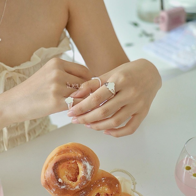 Nhẫn bạc bông hoa năm cánh dễ thương Fleurie ring - Bạc 925