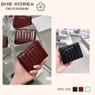  Ví gập nữ  cao cấp CNK gập đựng thẻ thông minh phù hợp làm ví gập bỏ túi đẹp SHE KOREA 