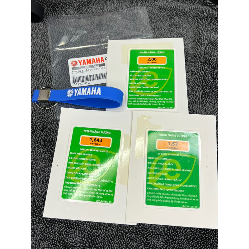 💫🇻🇳🏆TEM THÔNG SỐ NĂNG LƯỢNG YAMAHA EXCITER 150, JUPITER FI, SIRIUS FI CHÍNH HÃNG
