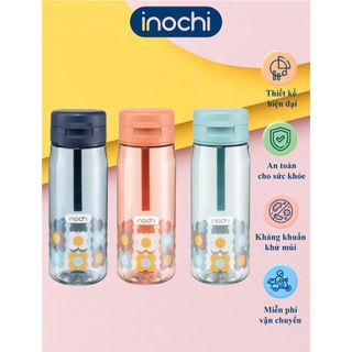   INOCHI  Bình nước Kita Fami nắp bật đậy kín nhựa nguyên sinh an toàn chịu nhiệt cao dễ vệ sinh. 