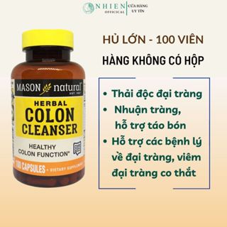 Viên thải độc đại tràng, thải độc ruột Colon Cleanser Mason Natural 100 viên