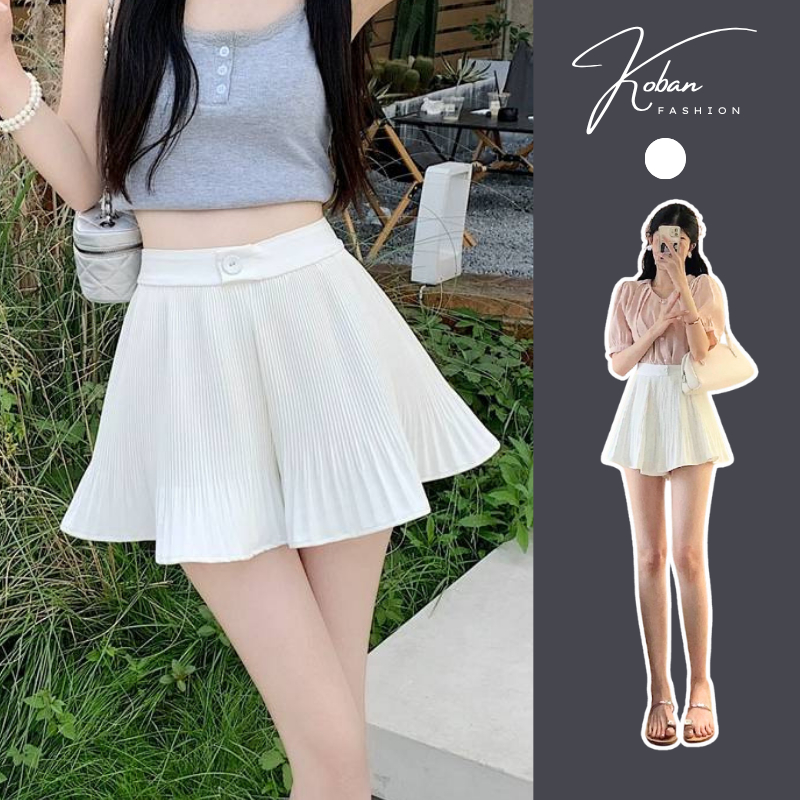 [KB33] Chân váy xòe dập ly KOBAN, váy ngắn chữ A dáng đuôi cá mặc đi làm đi chơi siêu xinh