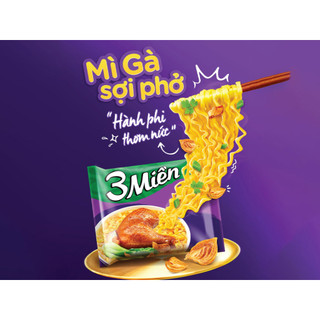 Mì 3 Miền gà sợi phở/tôm hùm/tôm chua cay/chay lá đa gói 65g