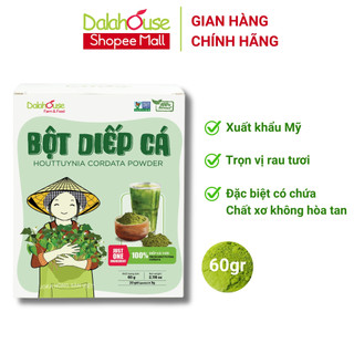  Bột rau diếp cá hữu cơ nguyên chất Dalahouse 60gr công nghệ sấy lạnh đạt tiêu chuẩn Châu Âu 