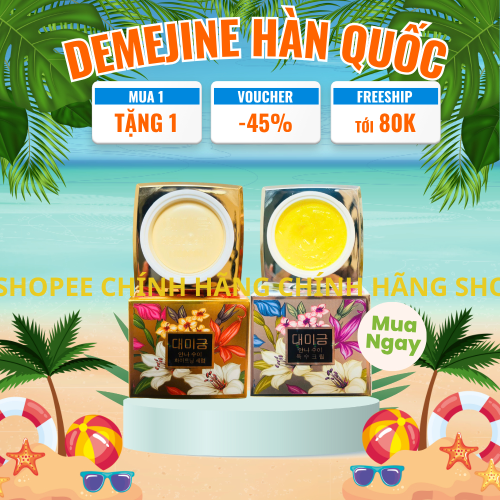 Combo Kem Face Trắng Da Demejine Ngày Đêm