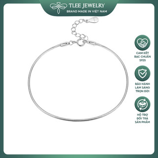  Lắc tay bạc nữ TLEE vòng tay mì mini xinh xắn TLEE JEWELRY LT0219 