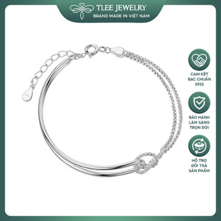 Lắc tay bạc nữ TLEE vòng tay cuffzy cá tính TLEE JEWELRY LT0202