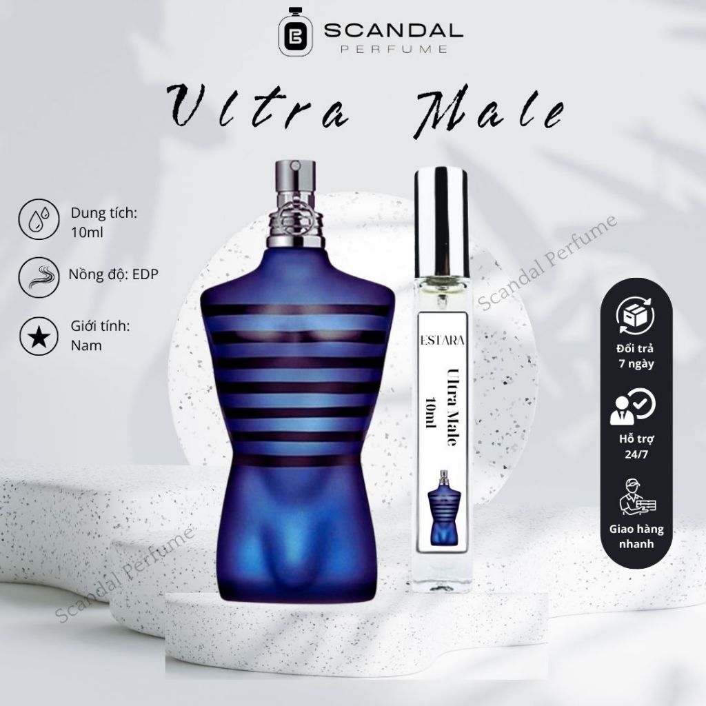 Nước hoa nam Ultra Male, nước hoa nam chiết 10ml nam tính, phóng khoáng, mạnh mẽ - Scandal_perfume