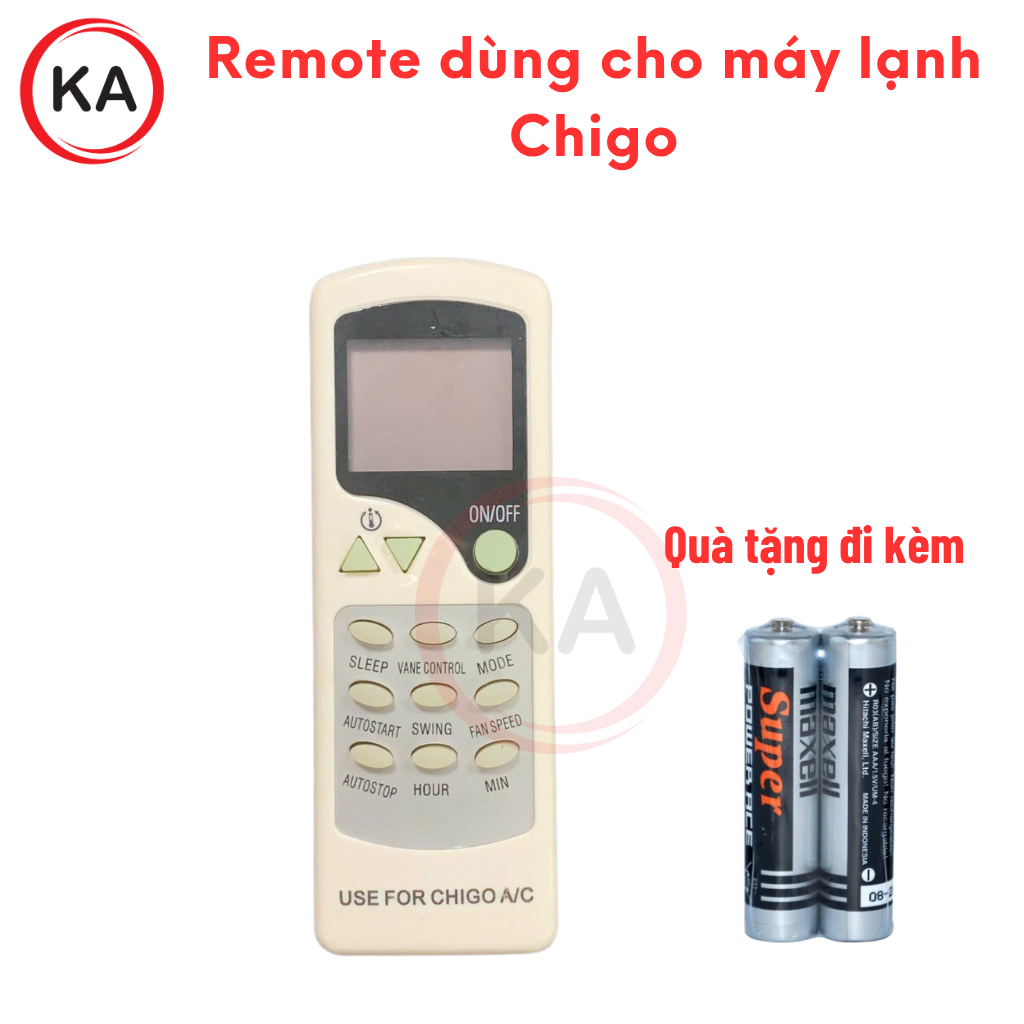 Remote dùng cho máy lạnh Chigo, Điều khiển điều hòa Chigo