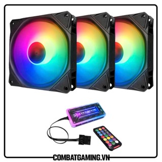  Quạt Fan COOLMOON Y2 BLACK - 6Pin Kèm 4 Ốc   Không gắn nguồn cần Hub 6Pin   