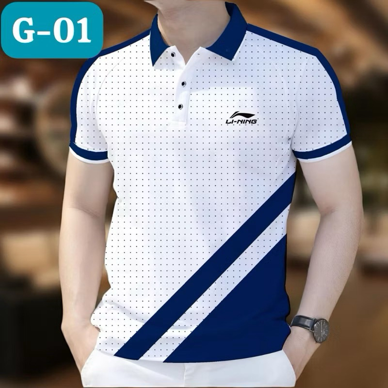 áo polo nam Li-Ning Áo Polo Cổ Bẻ LiNing Chất Cotton Co Dãn 4 Chiều Siêu Thoáng Mát , Áo Polo Nam Li